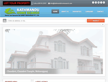 Tablet Screenshot of kathmanduhomesearch.com